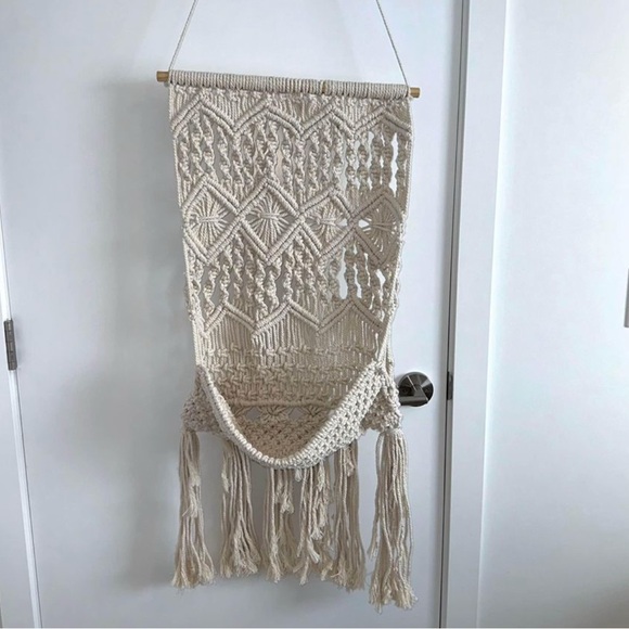 boho Other - Boho Macrame Wall Hanging with Plant Pocket